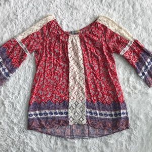 Figuerca & Flower Off The Shoulder Top